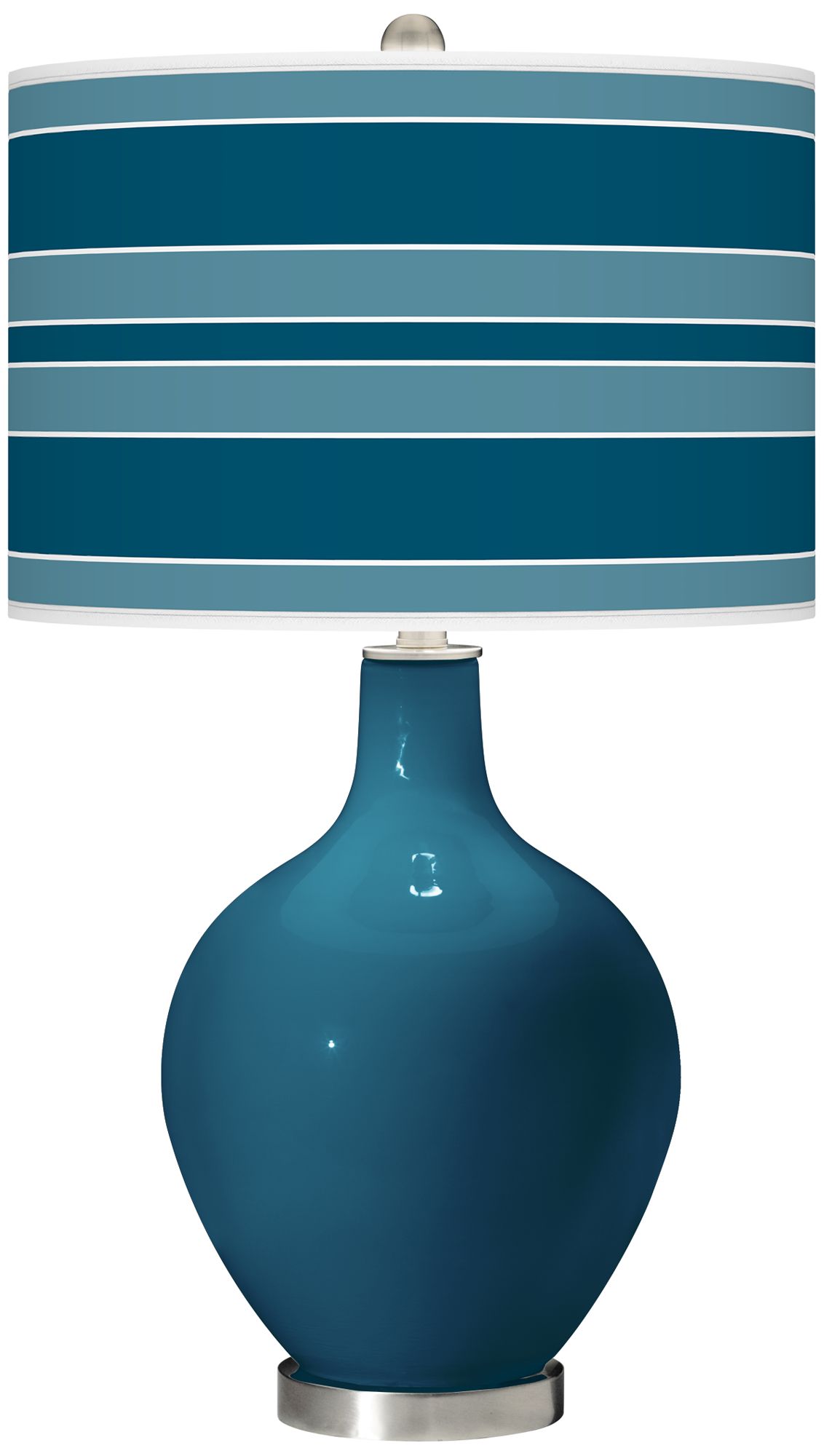 Oceanside Bold Stripe Ovo Table Lamp