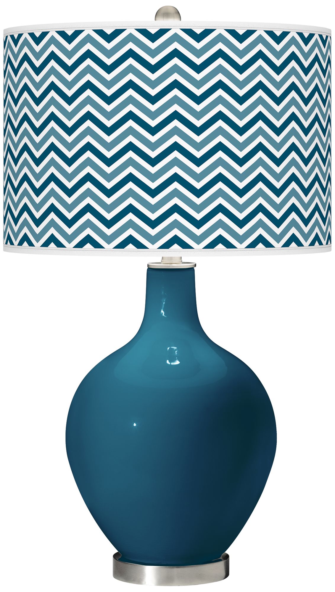 Oceanside Narrow Zig Zag Ovo Table Lamp
