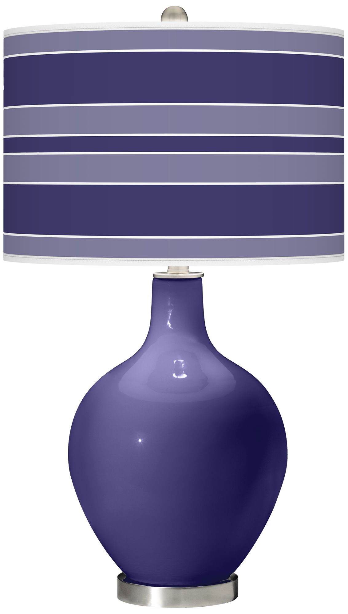 Valiant Violet Bold Stripe Ovo Table Lamp