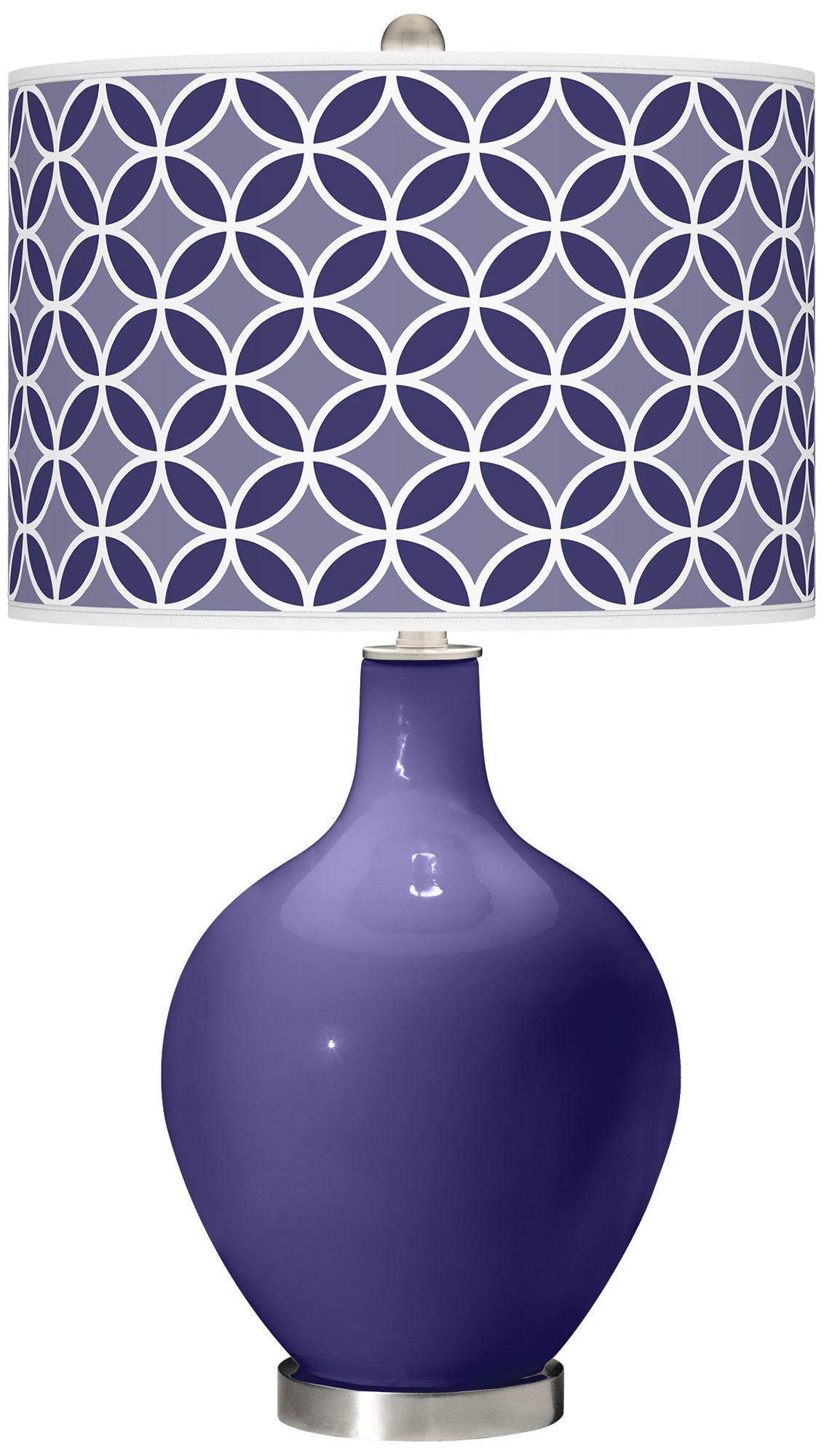 Valiant Violet Circle Rings Ovo Table Lamp