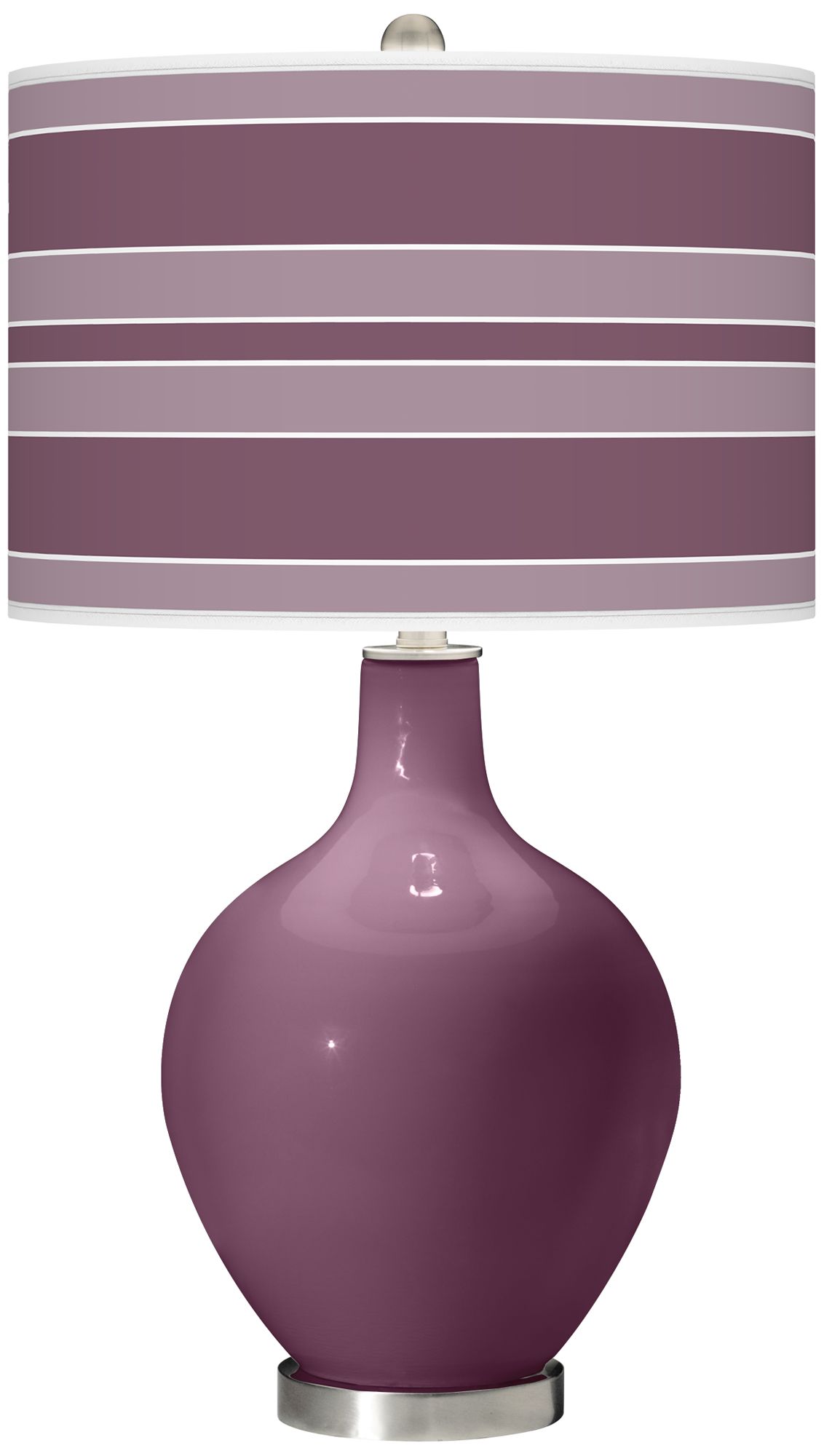 Grape Harvest Bold Stripe Ovo Table Lamp