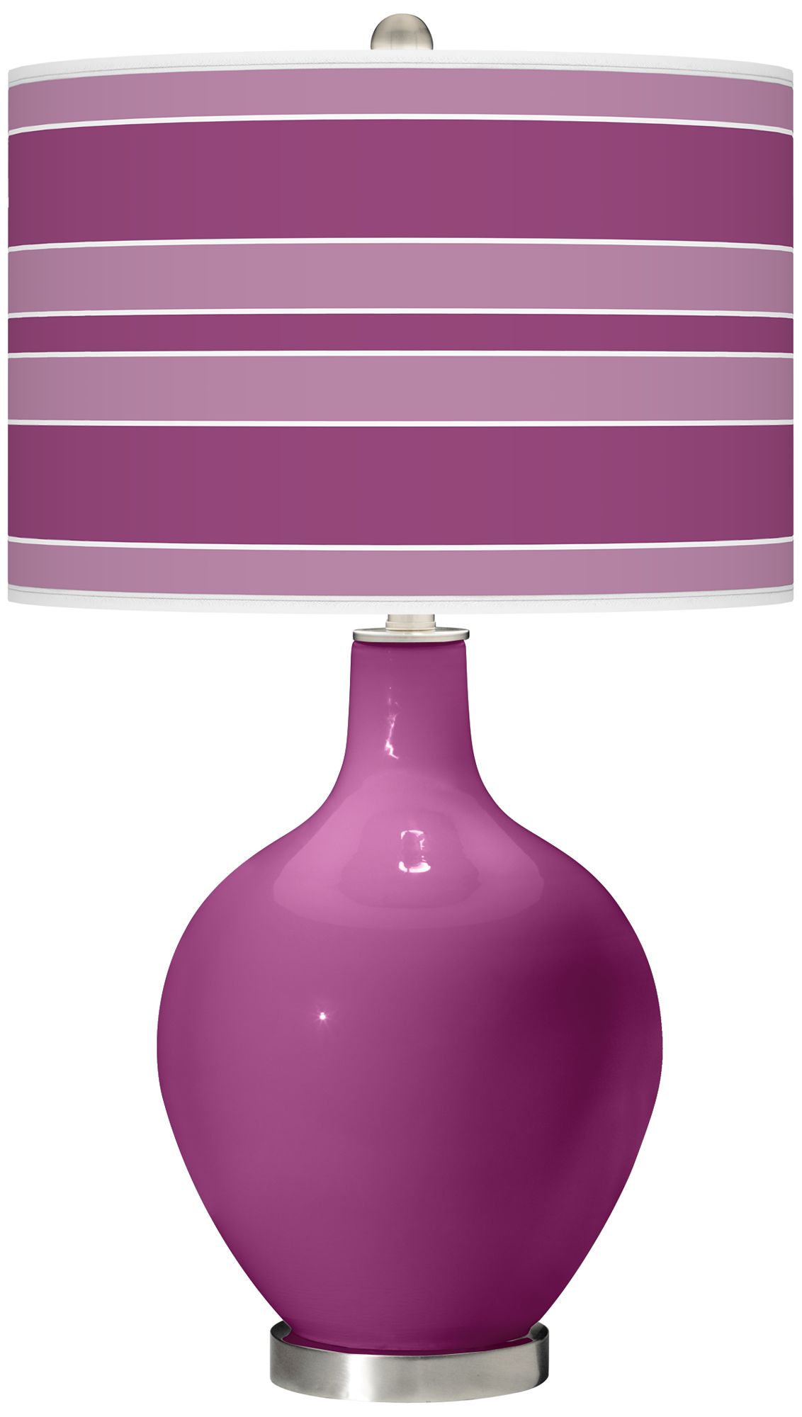 Verve Violet Bold Stripe Ovo Table Lamp