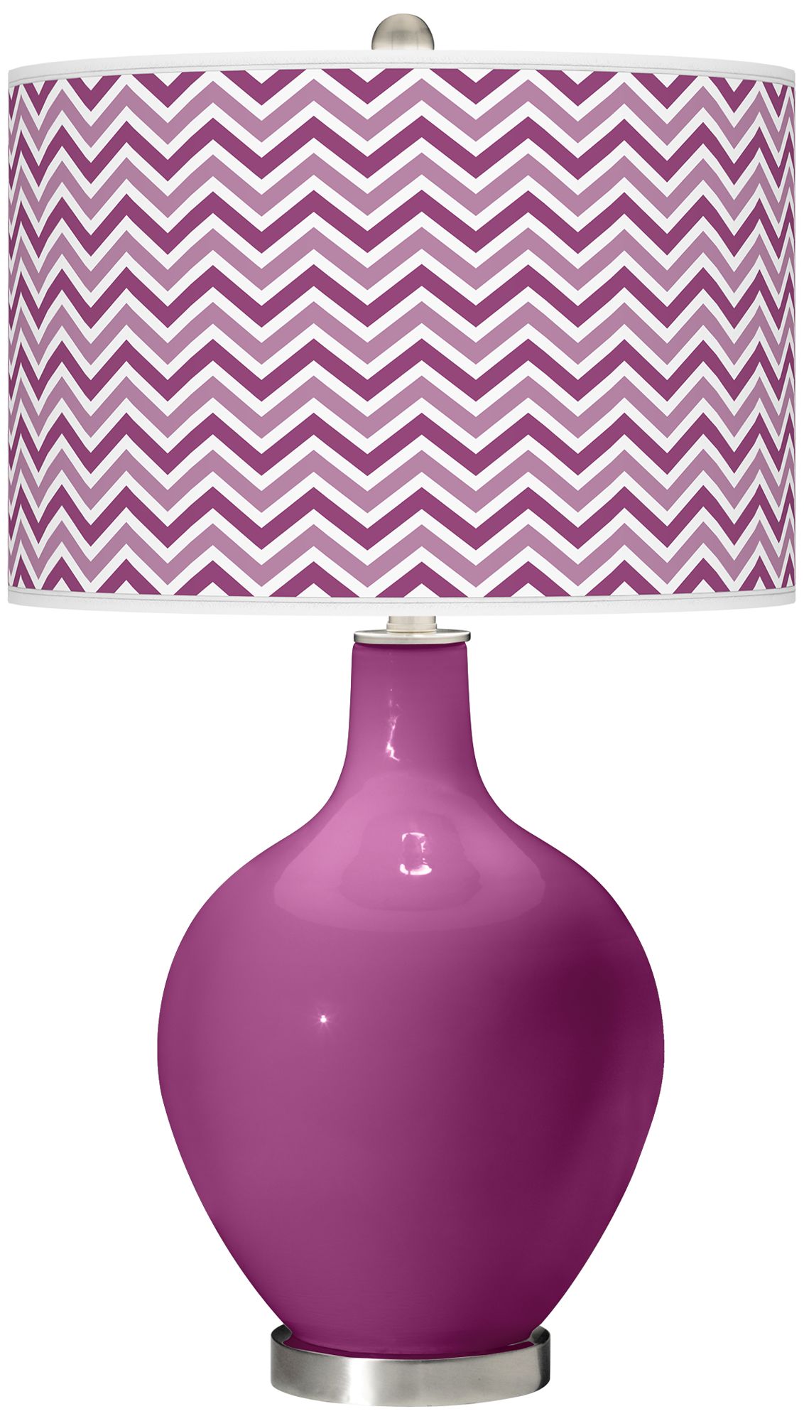 Verve Violet Narrow Zig Zag Ovo Table Lamp