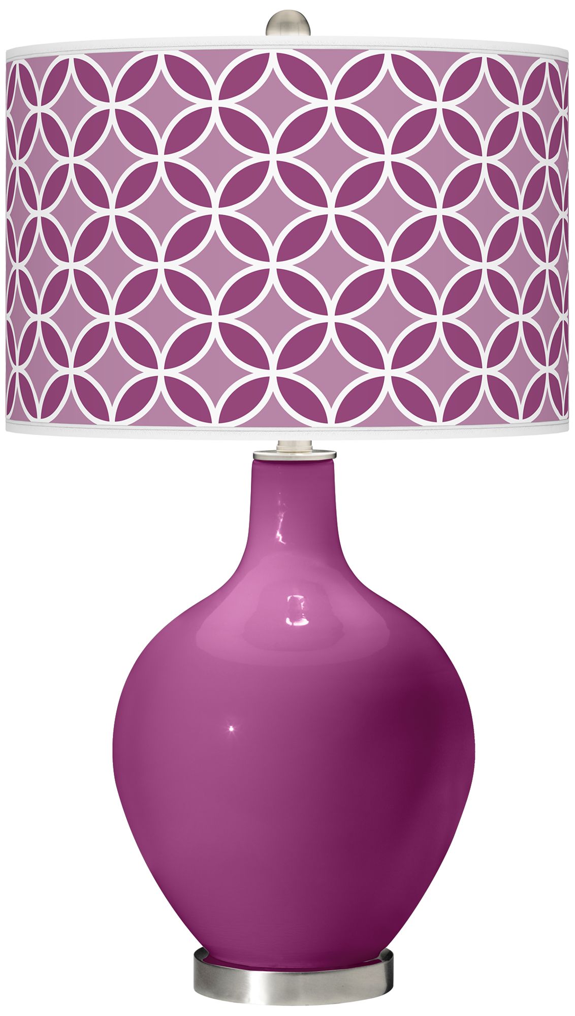 Verve Violet Circle Rings Ovo Table Lamp