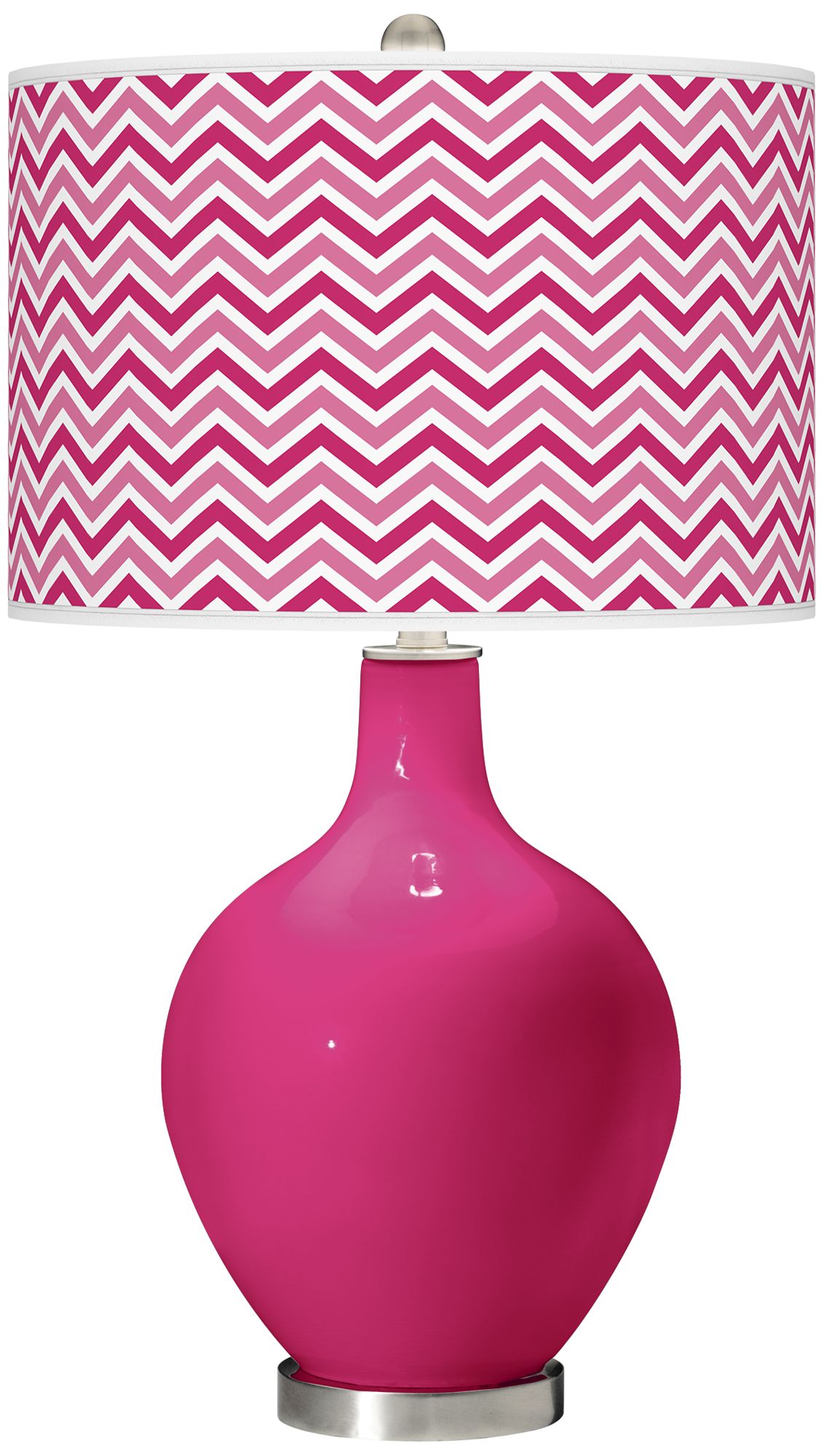 Beetroot Purple Narrow Zig Zag Ovo Table Lamp