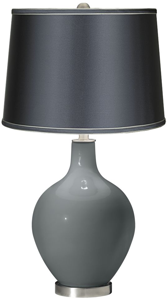 Software - Satin Dark Gray Shade Ovo Table Lamp