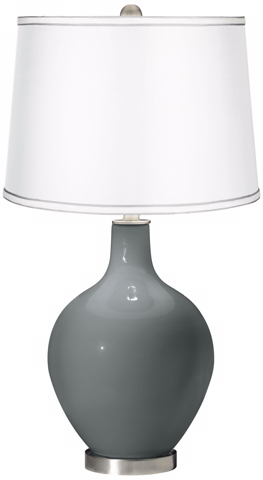 Software - Satin White Shade Ovo Table Lamp