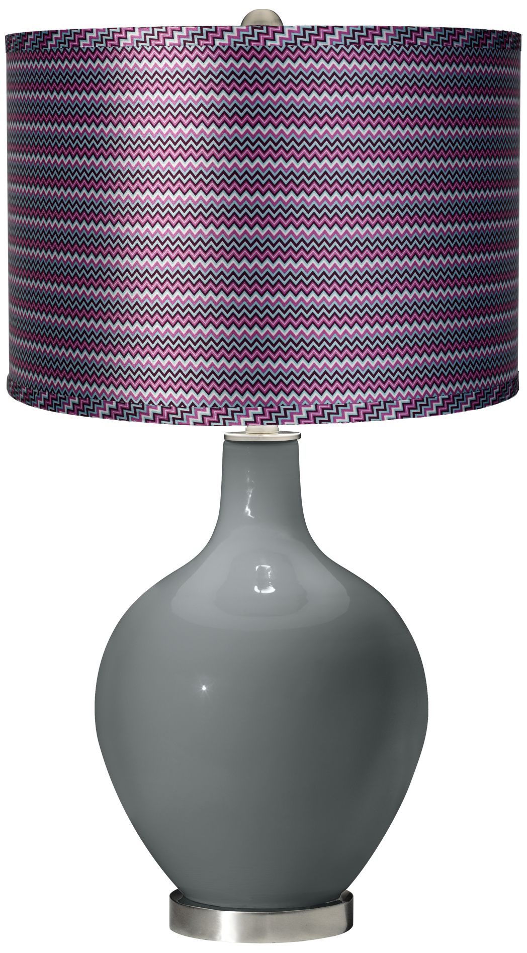 Software - Satin Purple Zig Zag Shade Ovo Table Lamp