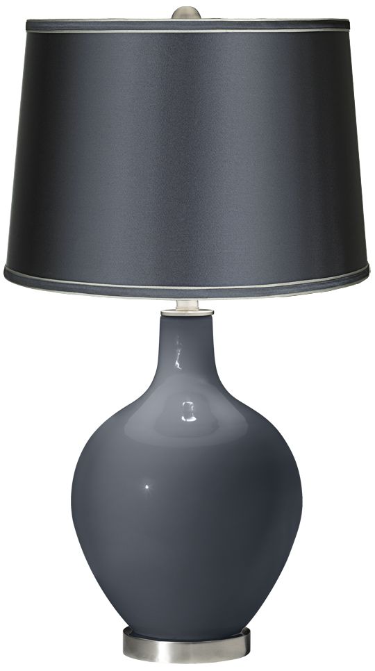Turbulence - Satin Dark Gray Shade Ovo Table Lamp