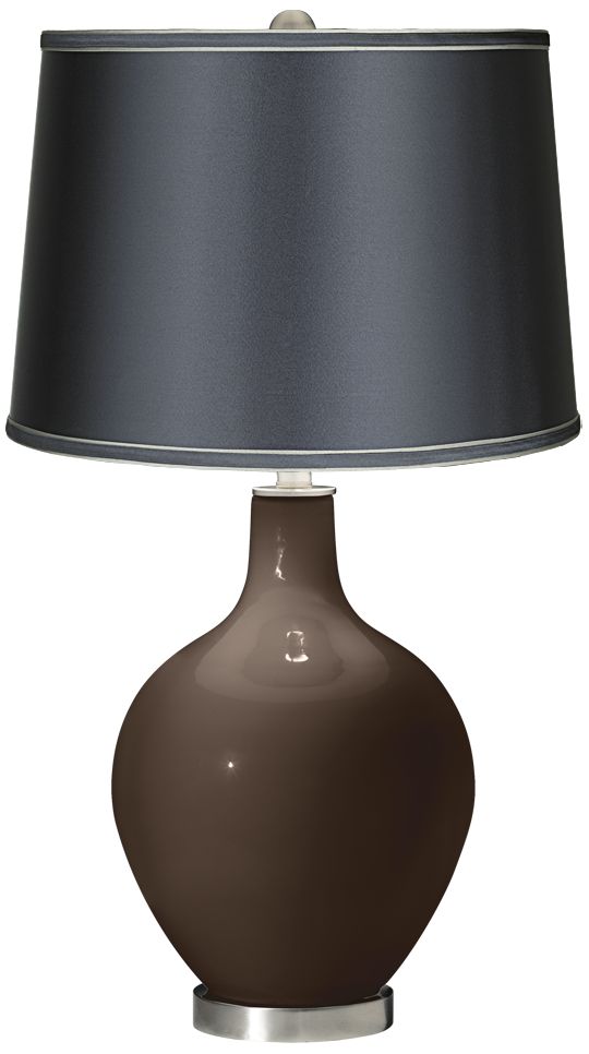 Carafe - Satin Dark Gray Shade Ovo Table Lamp