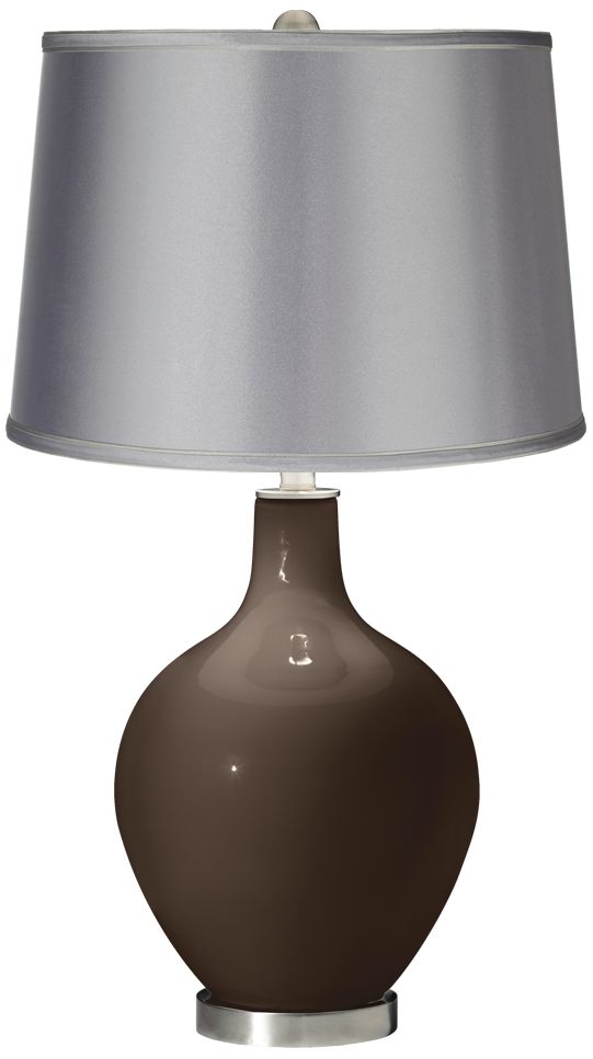 Carafe - Satin Light Gray Shade Ovo Table Lamp
