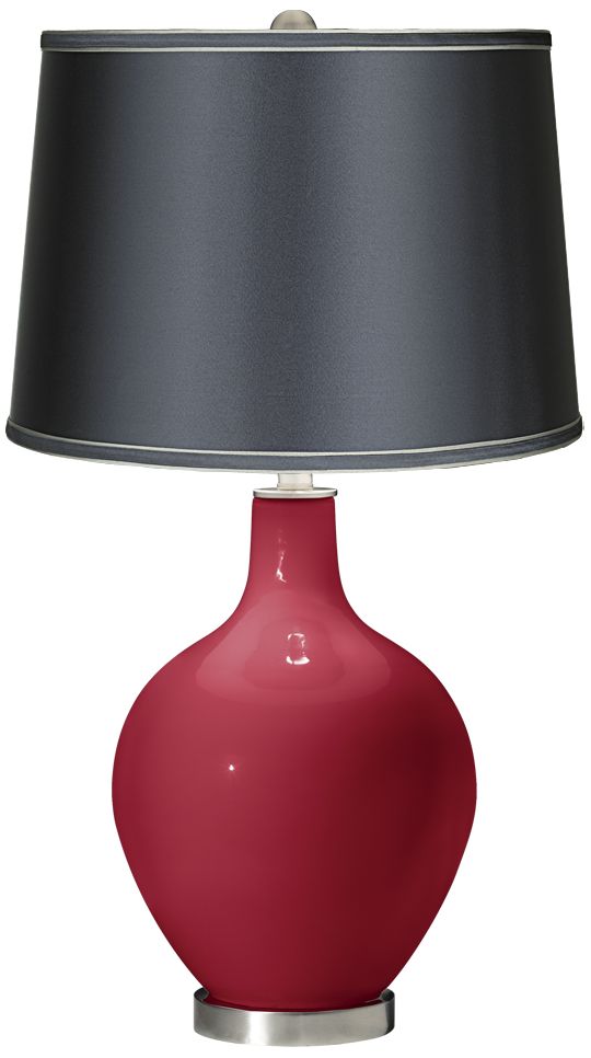 Samba - Satin Dark Gray Shade Ovo Table Lamp