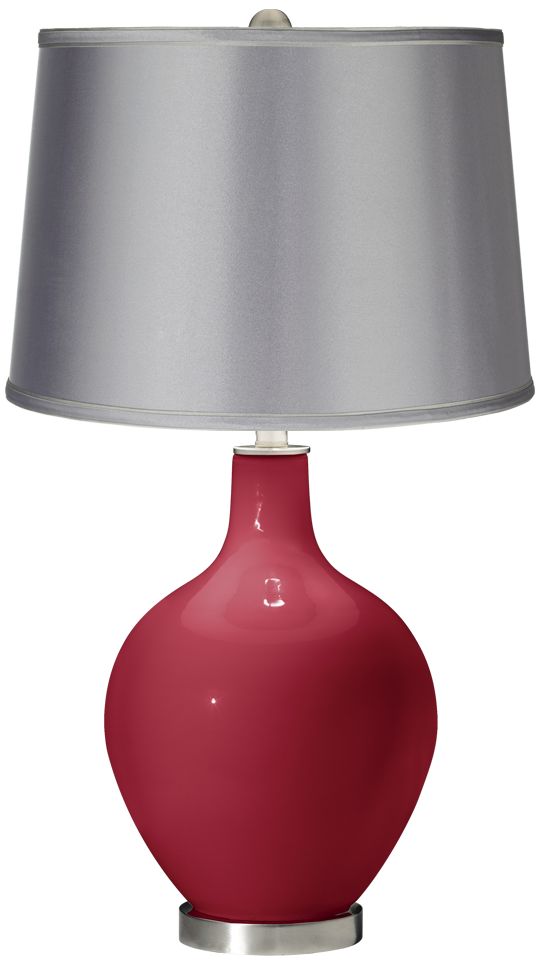 Samba - Satin Light Gray Shade Ovo Table Lamp