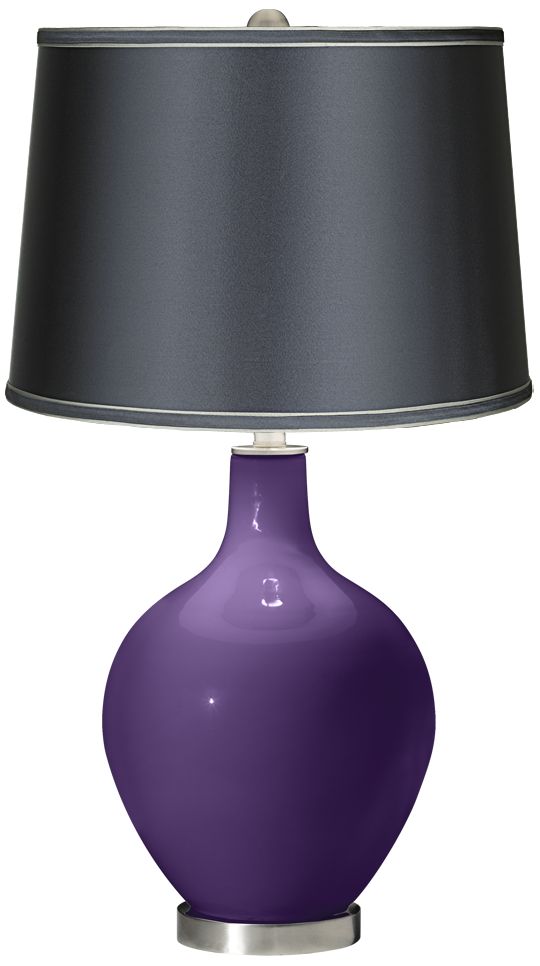 Acai - Satin Dark Gray Shade Ovo Table Lamp