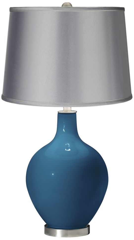 Bosporus - Satin Light Gray Shade Ovo Table Lamp