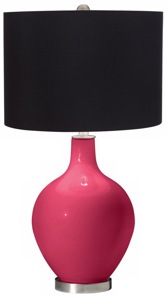 Eros Pink Black Shade Ovo Table Lamp