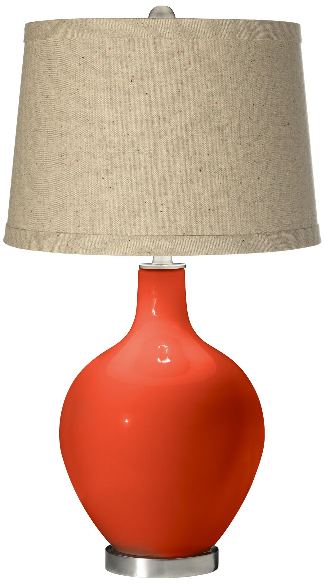 Daredevil Oatmeal Linen Shade Ovo Table Lamp