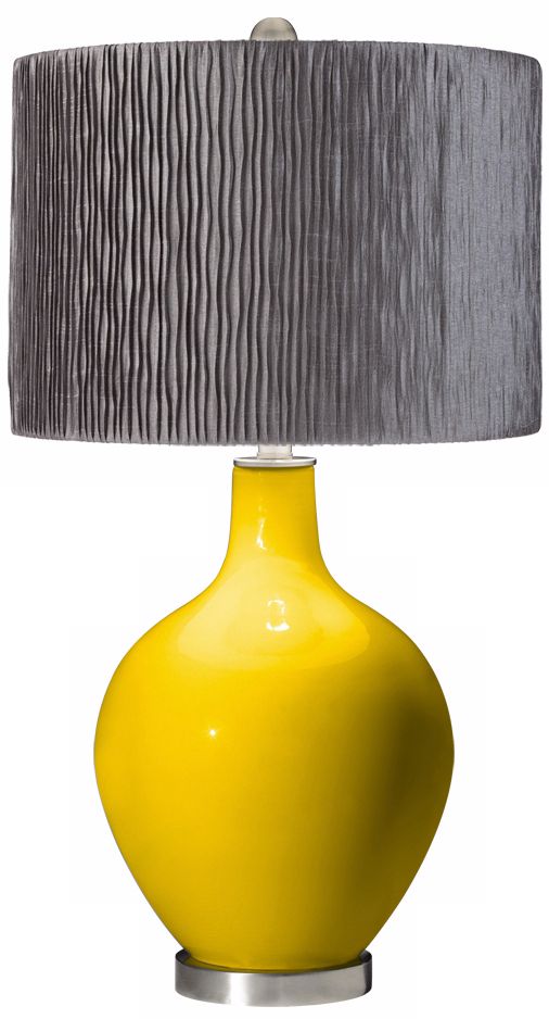 Citrus Morell Silver Pleat Shade Ovo Table Lamp