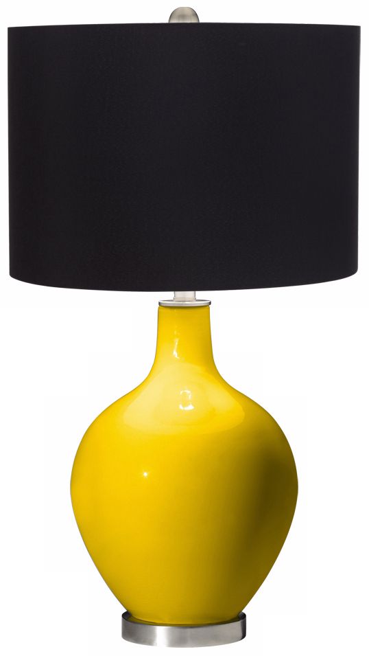 Citrus Black Shade Ovo Table Lamp