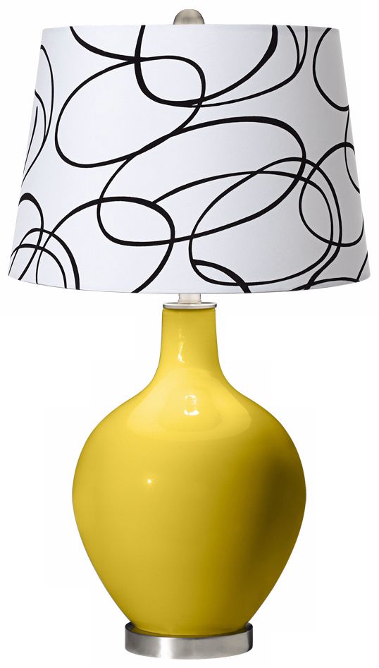 Nugget Squiggle Shade Ovo Table Lamp