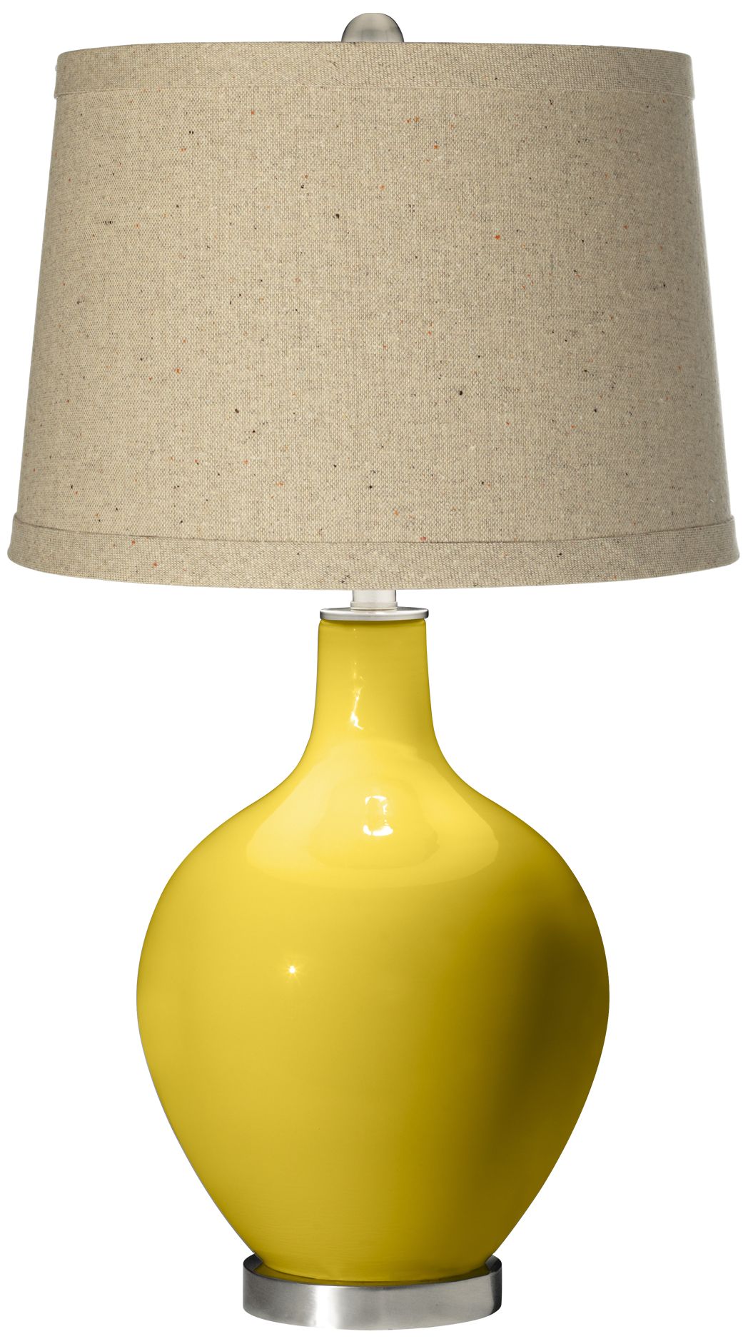Nugget Oatmeal Linen Shade Ovo Table Lamp
