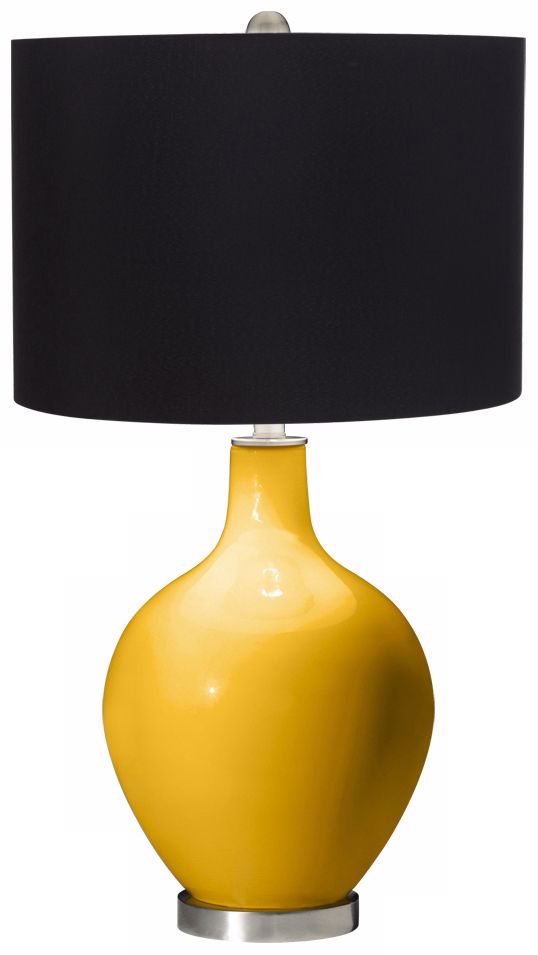 Goldenrod Black Shade Ovo Table Lamp