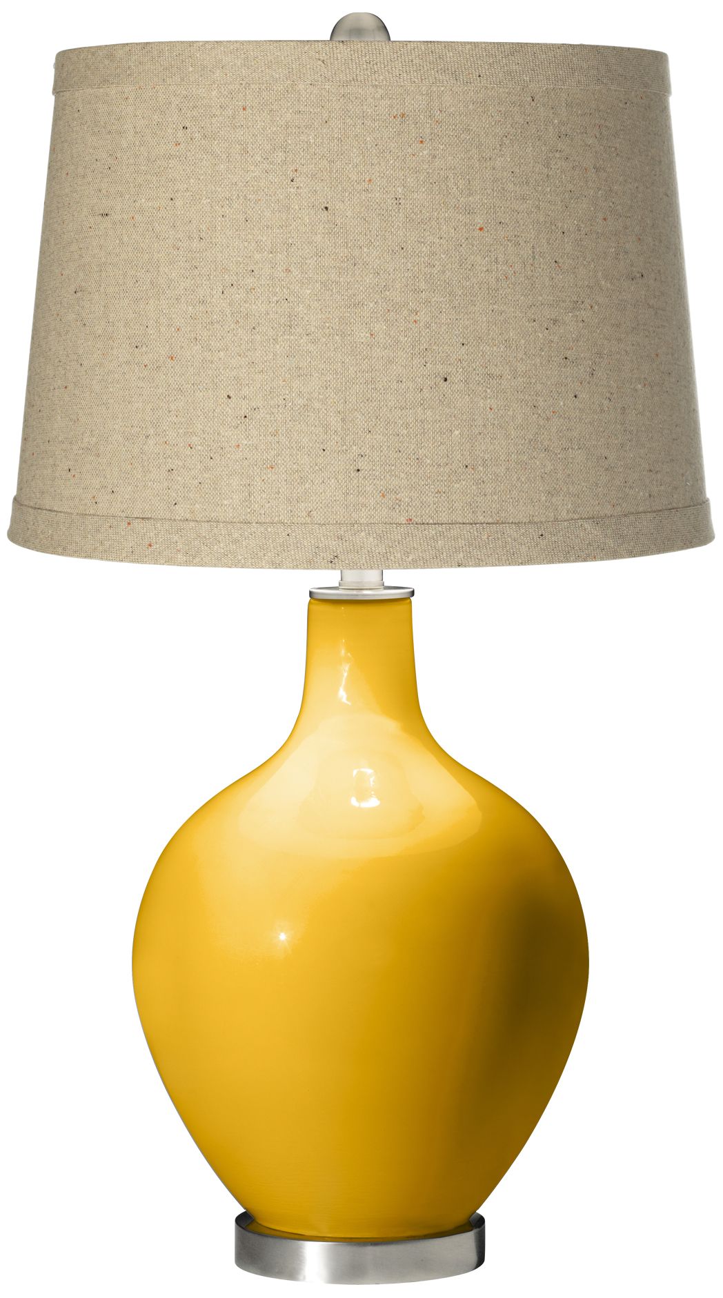 Goldenrod Oatmeal Linen Shade Ovo Table Lamp