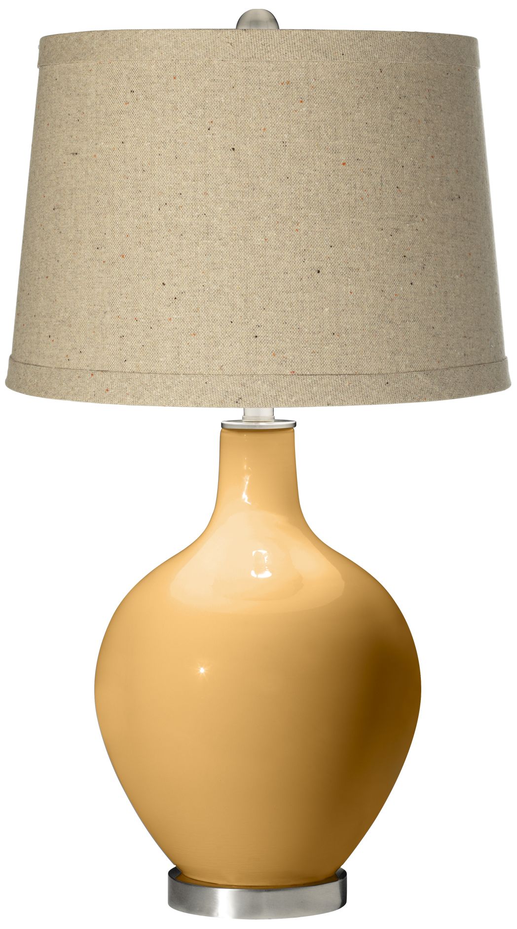 Harvest Gold Oatmeal Linen Shade Ovo Table Lamp