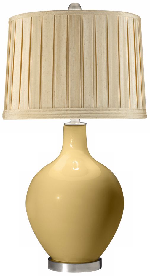 Humble Gold Silken Cream Shade Ovo Table Lamp