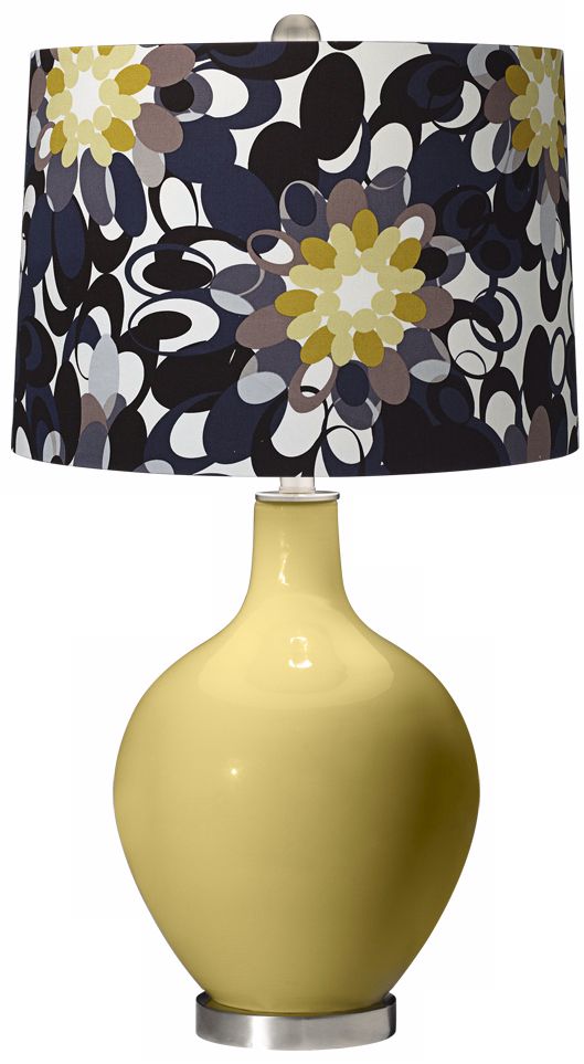 Butter Up Black and Olive Ovo Table Lamp
