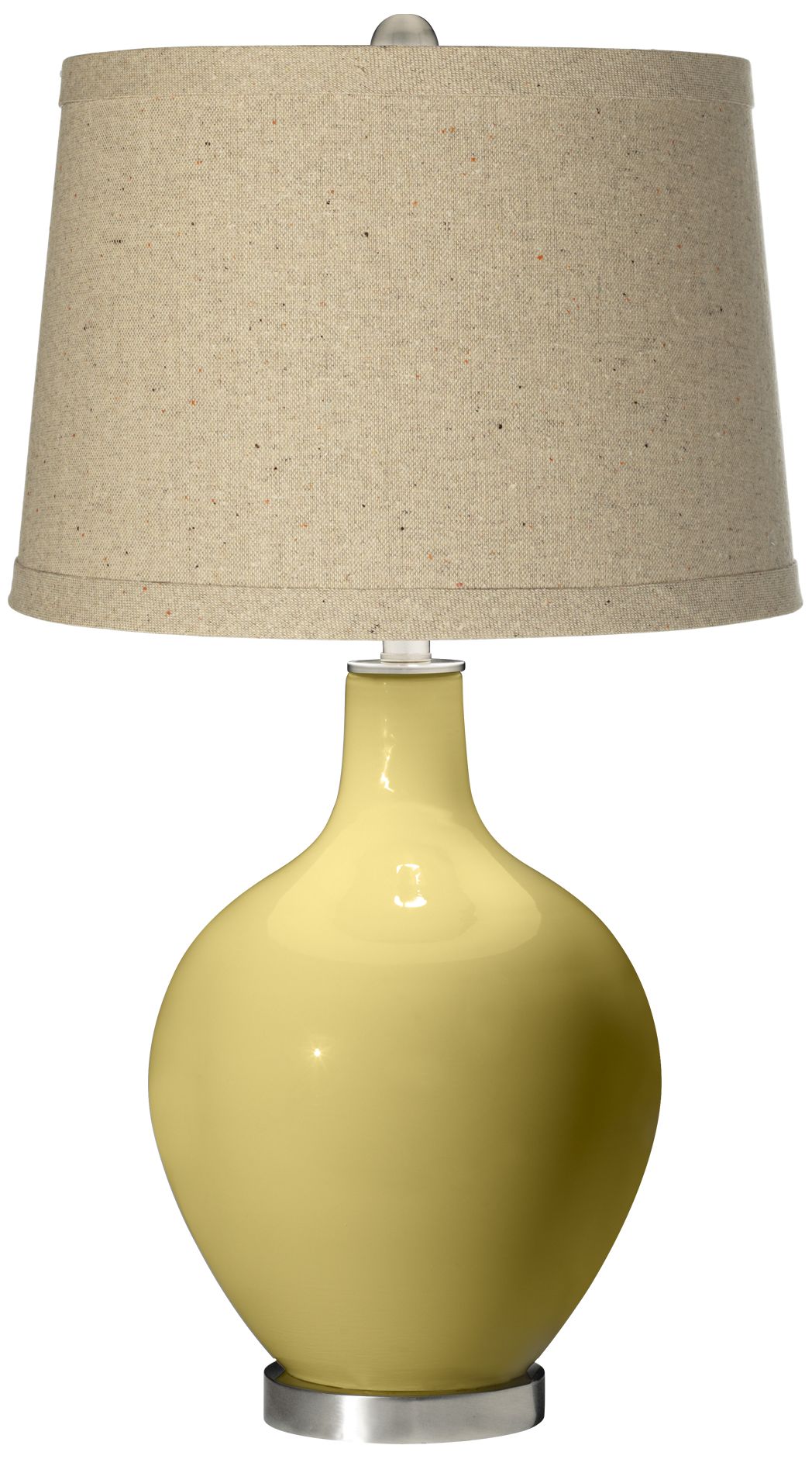 Butter Up Oatmeal Linen Shade Ovo Table Lamp
