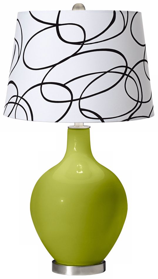 Parakeet Squiggle Shade Ovo Table Lamp