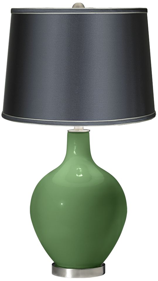Garden Grove - Satin Dark Gray Shade Ovo Table Lamp