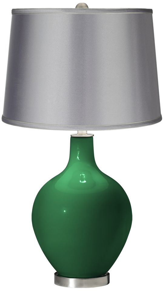 Greens - Satin Light Gray Shade Ovo Table Lamp