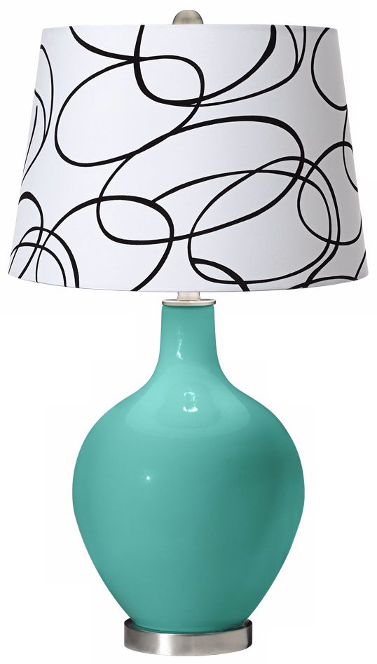 Synergy Squiggle Shade Ovo Table Lamp