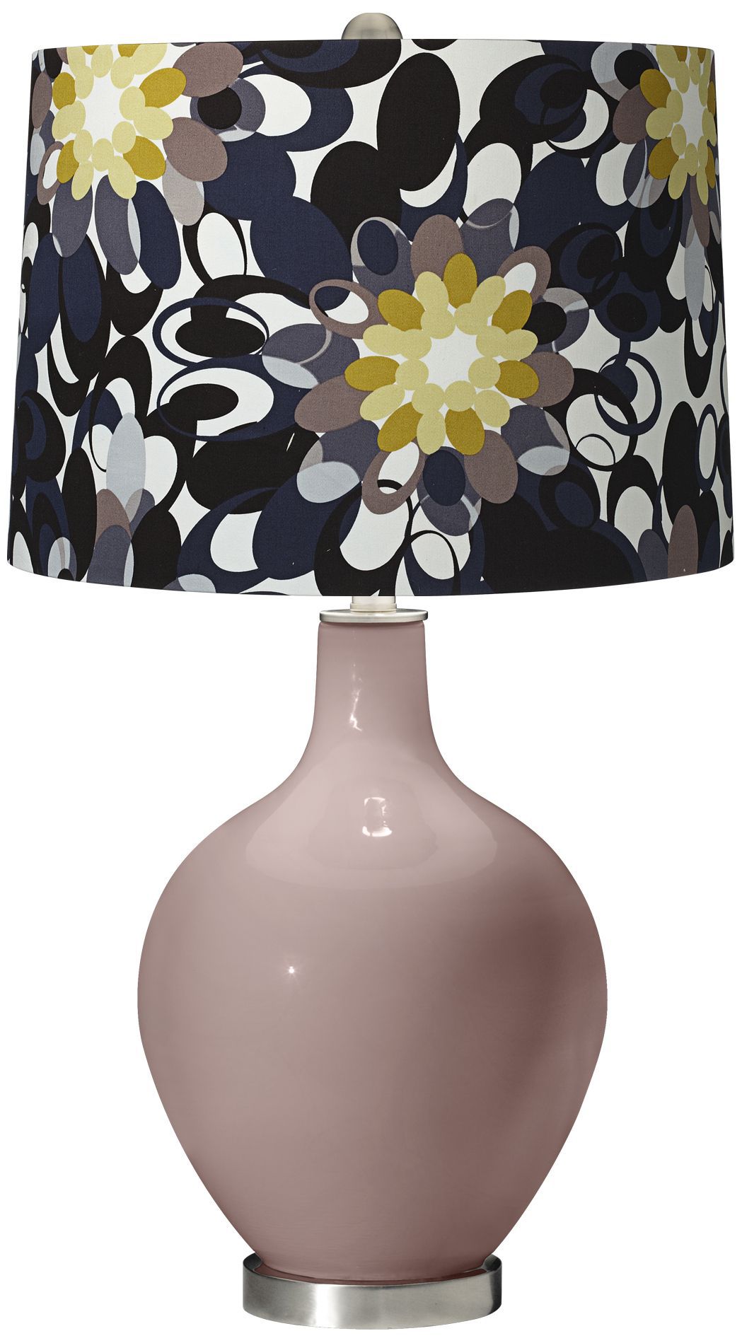 Dressy Rose Black and Olive Ovo Table Lamp