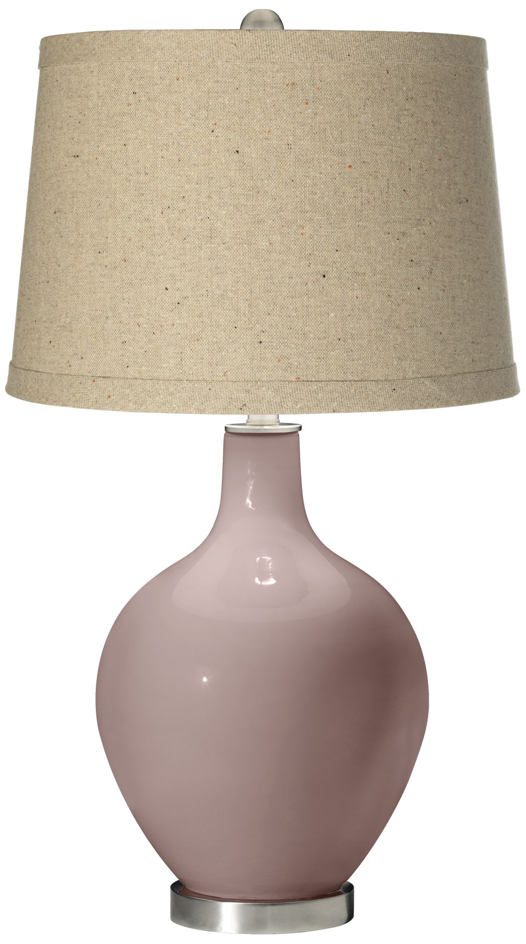 Dressy Rose Oatmeal Linen Shade Ovo Table Lamp