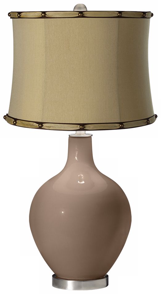 Mocha Morell Almond Shade Ovo Table Lamp