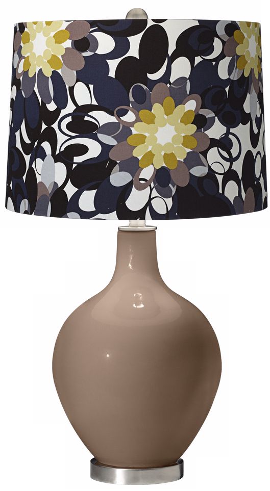 Mocha Black and Olive Ovo Table Lamp