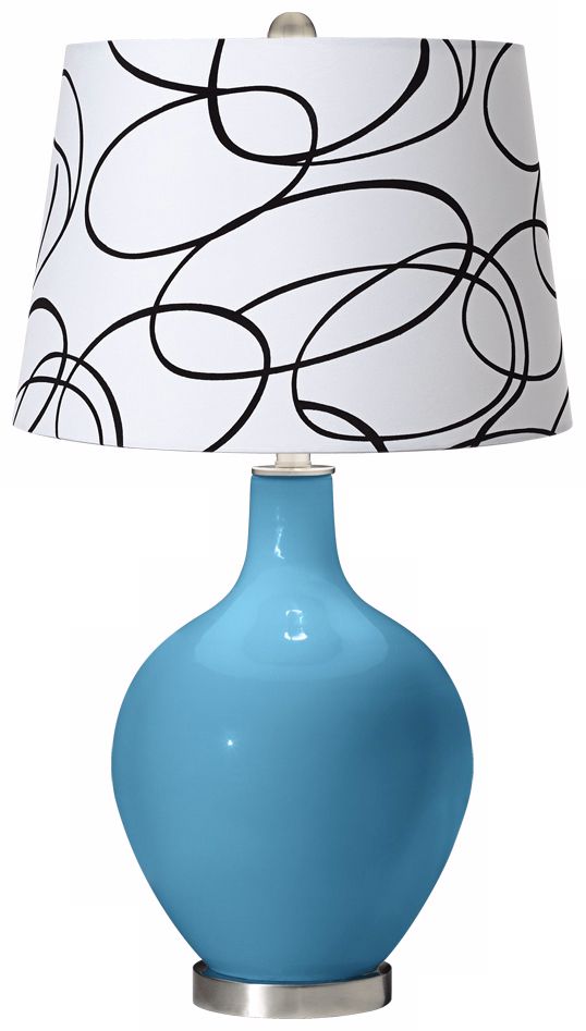 Jamaica Bay Squiggle Shade Ovo Table Lamp