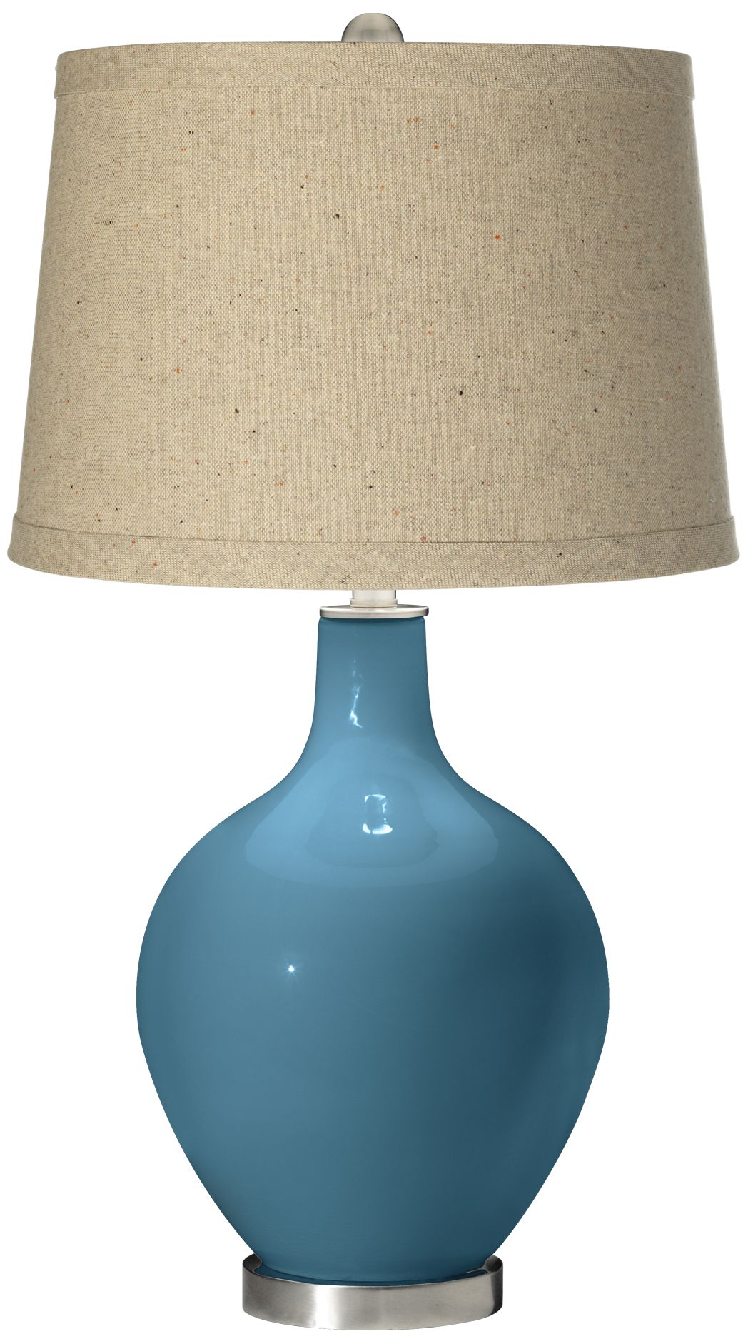 Great Falls Oatmeal Linen Shade Ovo Table Lamp