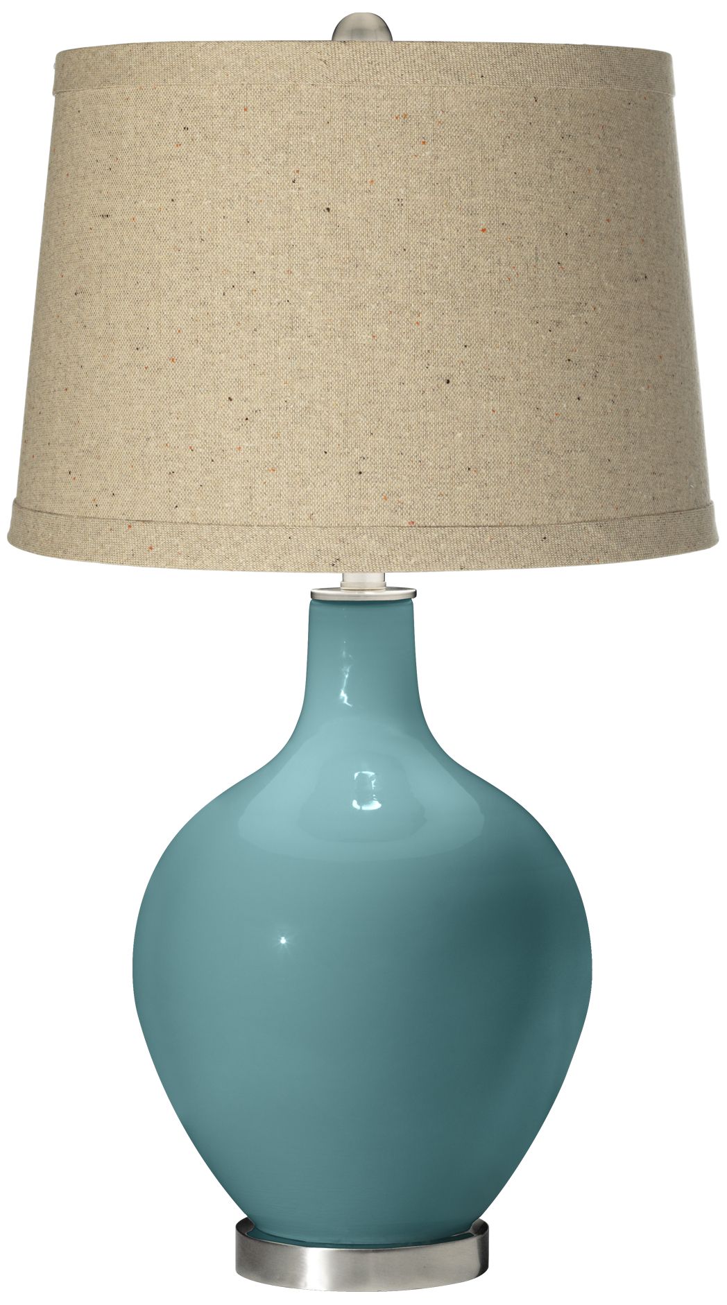 Reflecting Pool Oatmeal Linen Shade Ovo Table Lamp