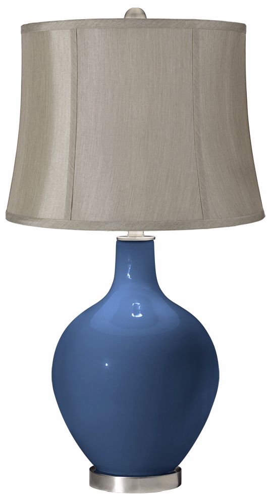 Regatta Blue Gray Shade Ovo Table Lamp