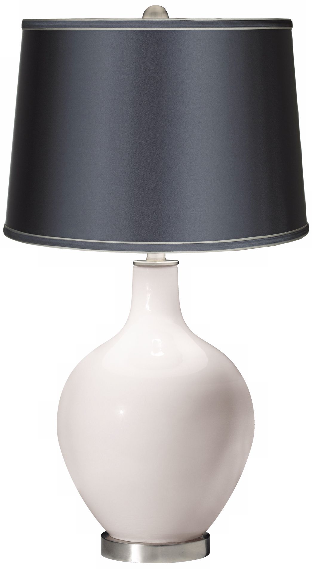 Smart White - Satin Dark Gray Shade Ovo Table Lamp