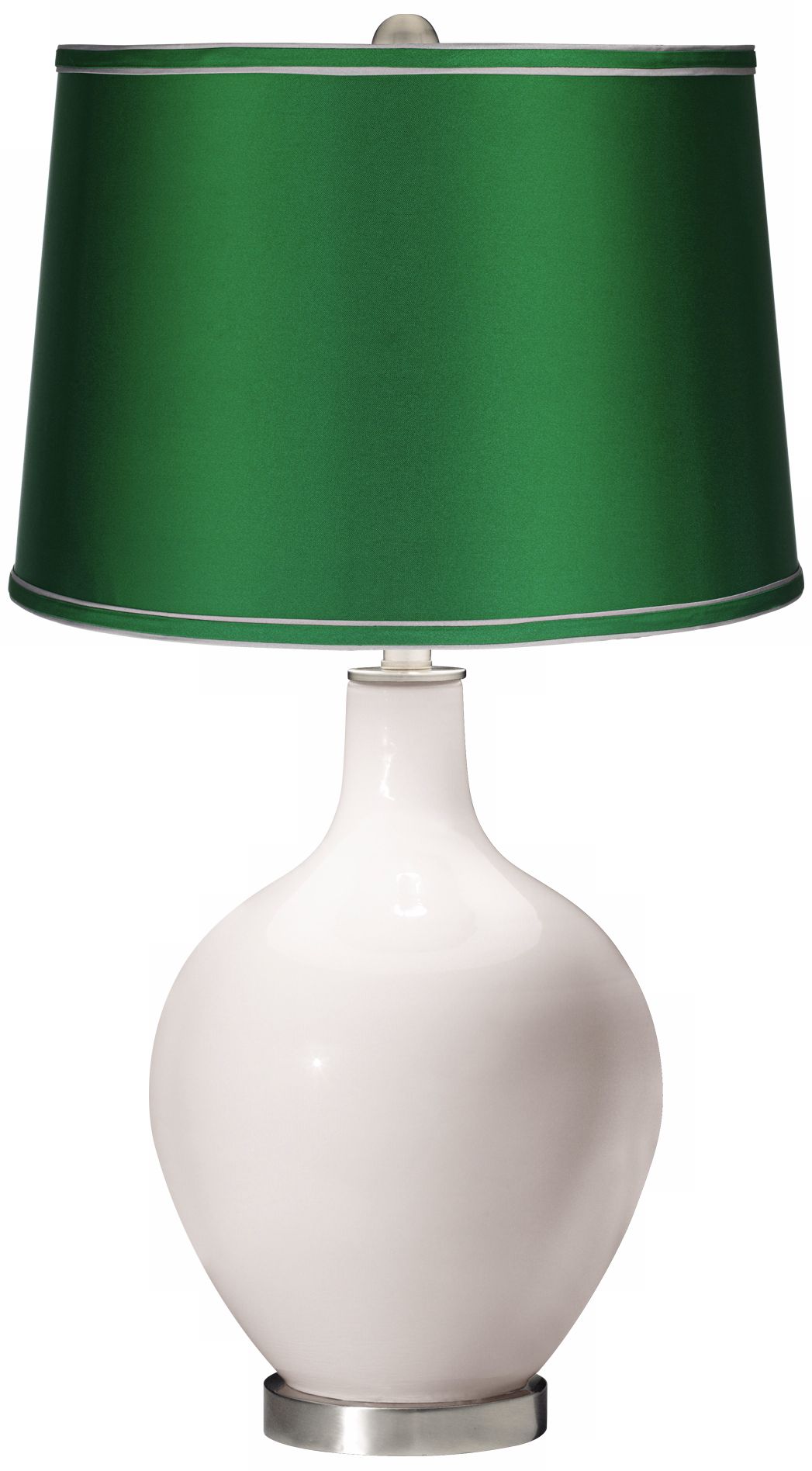 Smart White - Satin Emerald Shade Ovo Table Lamp