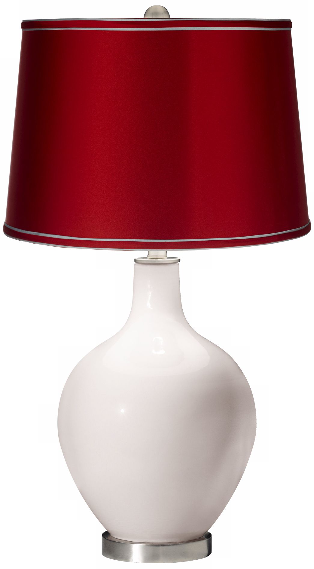 Smart White - Satin Red Shade Ovo Table Lamp