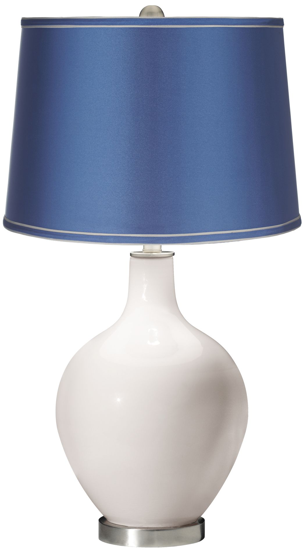 Smart White - Satin Blue Shade Ovo Table Lamp