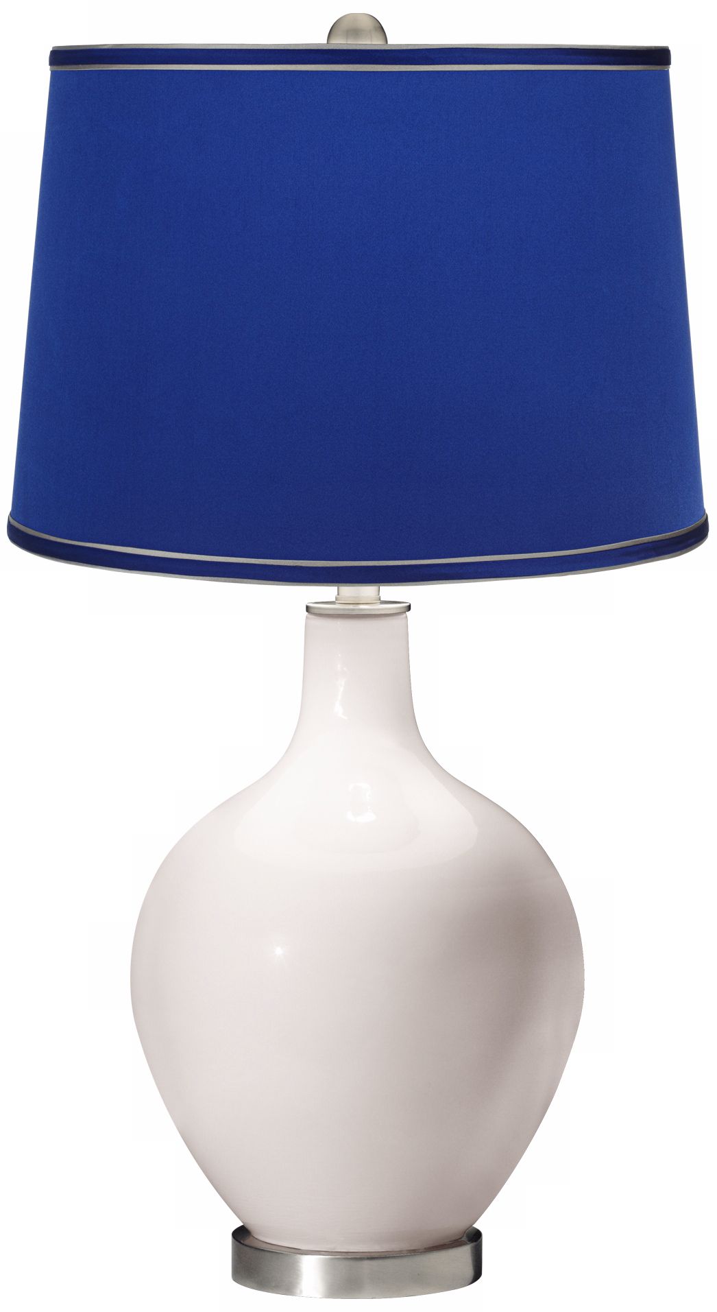 Smart White - Satin Dark Blue Shade Ovo Table Lamp
