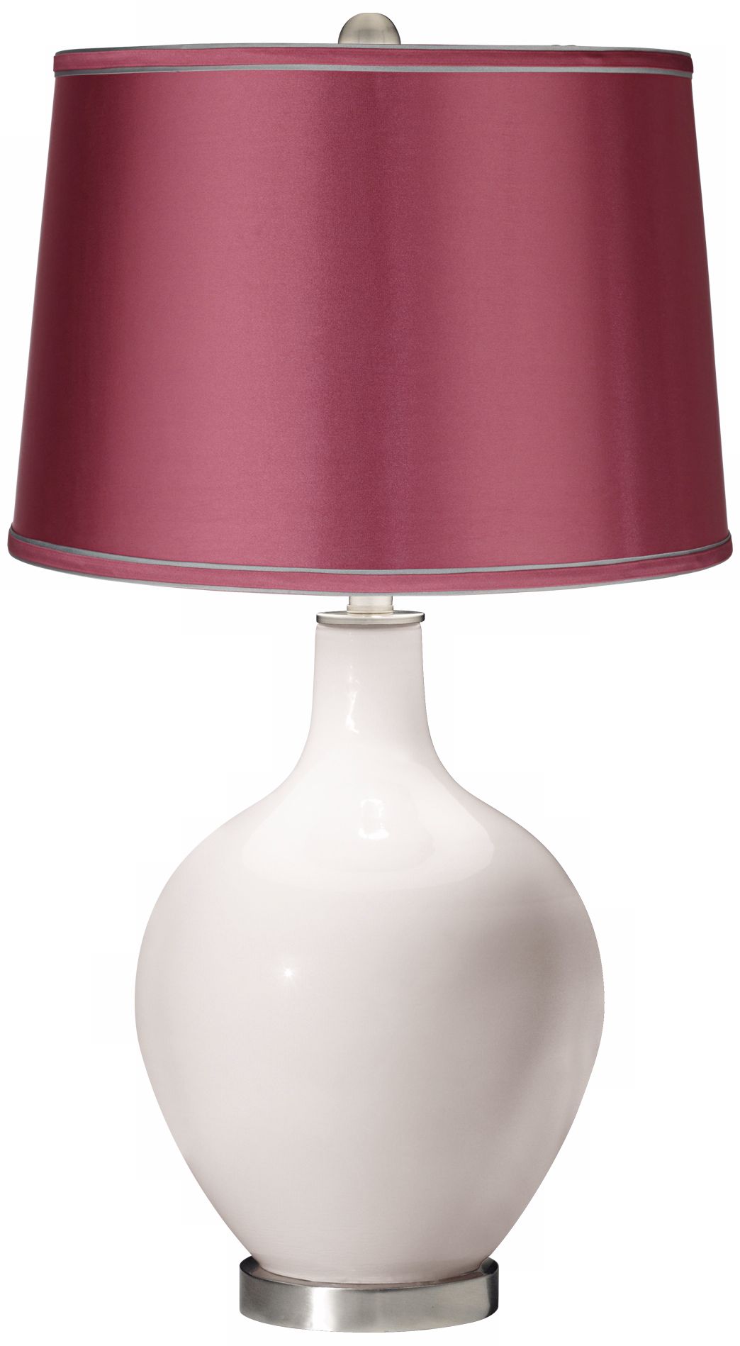 Smart White - Satin Pink Shade Ovo Table Lamp