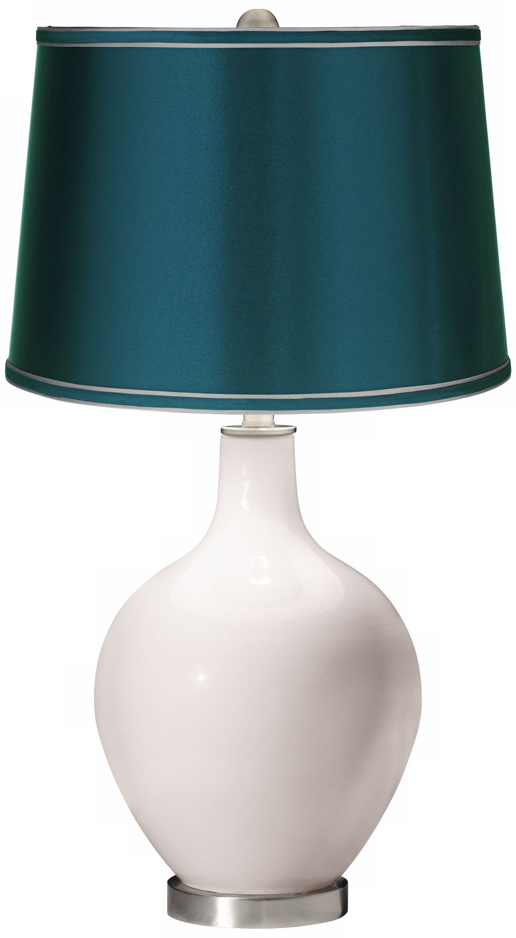 Smart White - Satin Teal Shade Ovo Table Lamp
